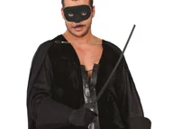 Dodatki do strojów karnawałowych - ZESTAW ZORRO MASKA + SZPADA CZARNY 2el - miniaturka - grafika 1