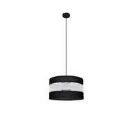 Lampy sufitowe - Żyrandol na lince HELEN 1xE27/60W/230V śr. 35 cm czarny/srebrny - miniaturka - grafika 1
