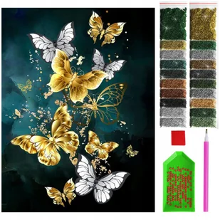 Haft diamentowy 5D 30x40cm mozaika zestaw motyle koraliki motyl obraz - Prace ręczne dla dzieci Haft diamentowy 5D 30x40cm mozaika zestaw motyle koraliki motyl obraz - Prace ręczne dla dzieci - miniaturka - grafika 1