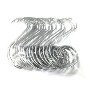 Zestaw 12 haczyków ozdobnych 5 cm srebrne/złote - Ozdoby bożonarodzeniowe - miniaturka - grafika 1