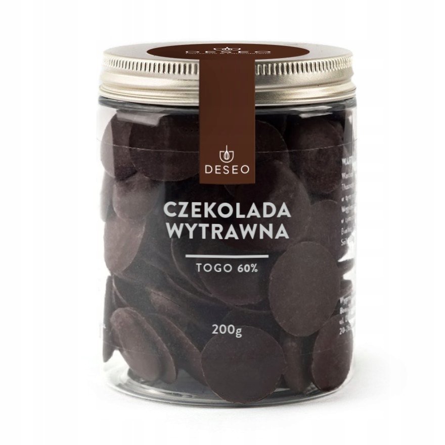 CZEKOLADA DESEROWA DESEO TOGO 60% DROPSY CZEKOLADOWE 200G