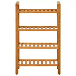 vidaXL Stojak na buty z 4 półkami, 50x27x80 cm, lite drewno dębowe - Szafki na buty - miniaturka - grafika 1