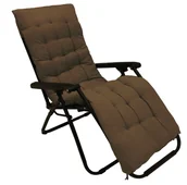 Materace turystyczne - Poduszka materac turystyczny składany 160x52 na leżak łóżko polowe BRĄZ - miniaturka - grafika 1