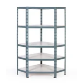 Szafy i regały magazynowe - Narożny regał półkowy, 1800 x 900 x 400 mm, nośność 175 kg - miniaturka - grafika 1