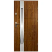 Drzwi zewnętrzne - Isoxa Drzwi zewnętrzne stalowe wejściowe Bella Lako 68 złoty dąb 80 prawe - miniaturka - grafika 1
