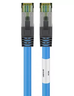 Kabel Lan Patchcord Cat 8.1 S/ftp niebieski 3m - Patchcordy - miniaturka - grafika 3