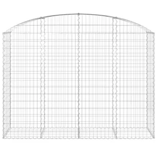 vidaXL Łukowaty kosz gabionowy 200x50x140/160 cm, galwanizowane żelazo - Ogrodzenia - miniaturka - grafika 4