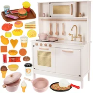 Zabawki AGD - Kuchnia Dla Dzieci Drewniana Boho Mdf Naczynia Jedzenie Akcesoria Duża Xxl - miniaturka - grafika 1