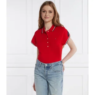 Tommy Hilfiger Polo | Regular Fit - Koszulki i topy damskie - miniaturka - grafika 1