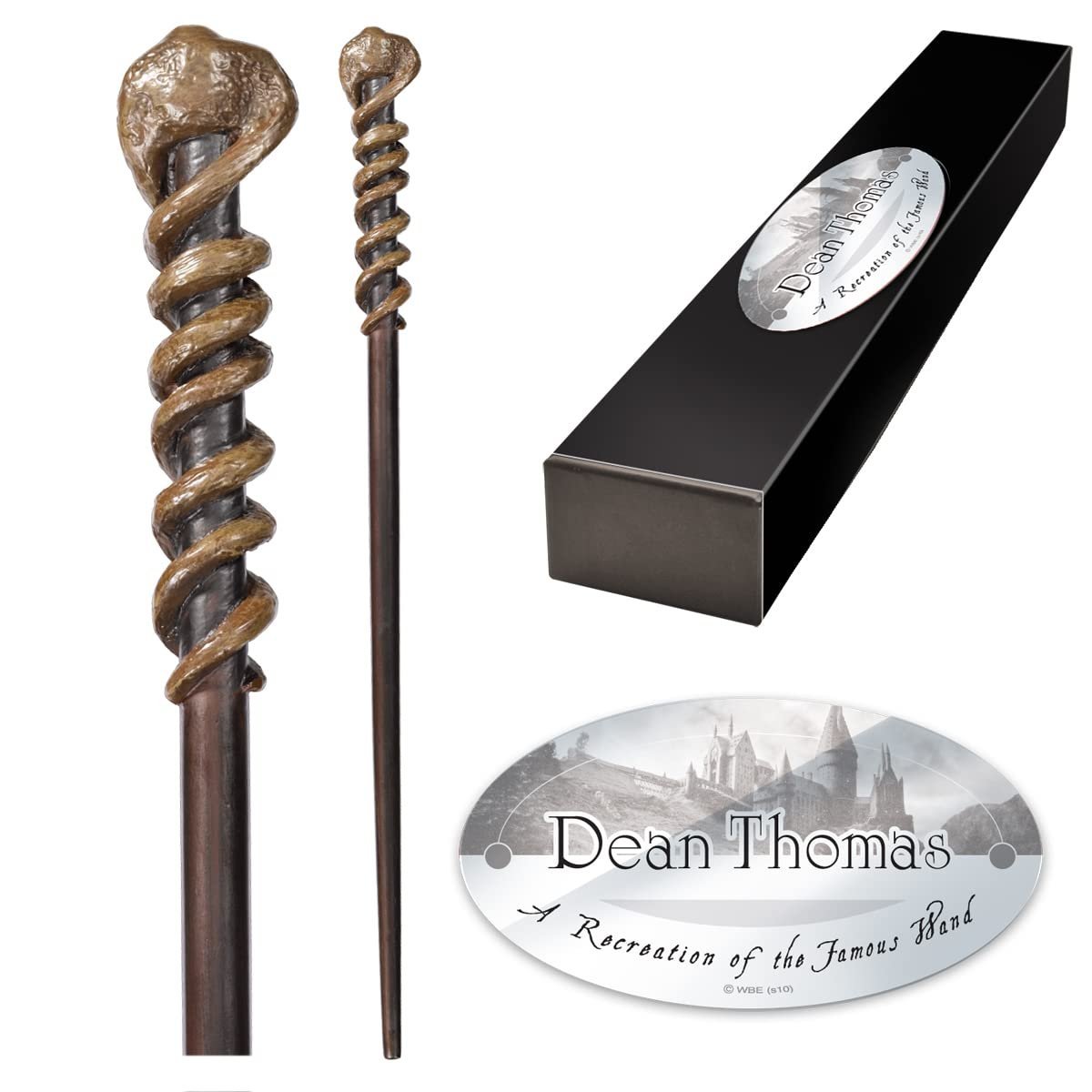 Harry The Noble Collection - Dean Thomas Character Wand - 14 cali (35 cm) Wizarding World Wand with Name Tag Potter Film Set Movie Props Wands