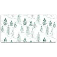 Podkładki na biurko - Mata z nadrukiem na biurko Zimowa choinka 120x60 cm, Dywanomat - miniaturka - grafika 1