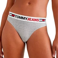 Majtki damskie - Tommy Hilfiger Stringi damskie, jasnoszary wrzos, L - miniaturka - grafika 1