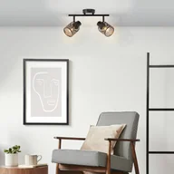 Lampy sufitowe - Brilliant Reflektor sufitowy Bano, długość 34,5 cm, czarny mat, 2-punktowy. - miniaturka - grafika 1