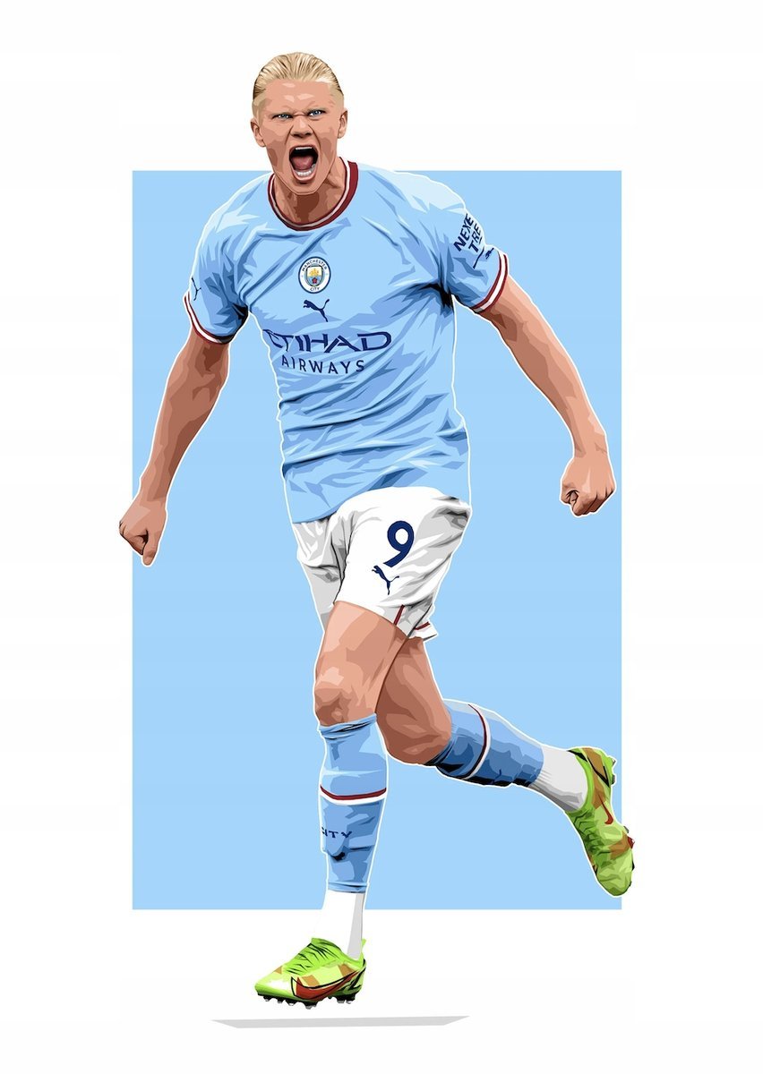 PODKŁADKA POD MYSZ Nadruk 22x18 cm Erling Haaland Manchester City Prezent