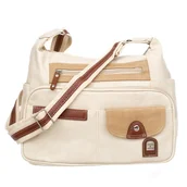 Torebki damskie - Średnia Torebka Damska Charm&Shape na ramię Ecru - miniaturka - grafika 1