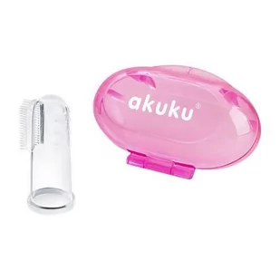 Akuku SZCZOTECZKA SILIKONOWA PINK ALA0265 - Inne akcesoria do pielęgnacji dzieci - miniaturka - grafika 2