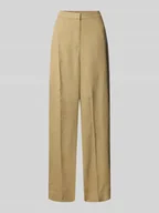 Spodnie damskie - Spodnie lniane o kroju tailored fit z mieszanki lnu i lyocellu - miniaturka - grafika 1