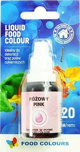 BARWNIK SPOŻYWCZY W PŁYNIE RÓŻOWY 20 ML - Dodatki do ciast w proszku - miniaturka - grafika 1