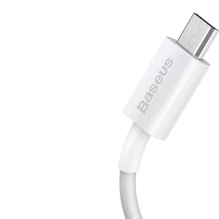 Baseus Superior kabel przewód USB - micro USB do szybkiego ładowania 2A 1m biały (CAMYS-02) - Kable USB - miniaturka - grafika 3