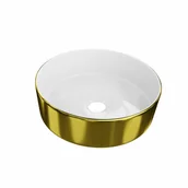 Umywalki - Umywalka Elvira Gold Slim 37 X 37 X 12 - miniaturka - grafika 1