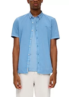 Koszule męskie - Q/S by s.Oliver koszula męska z krótkim rękawem, Blau, M - grafika 1
