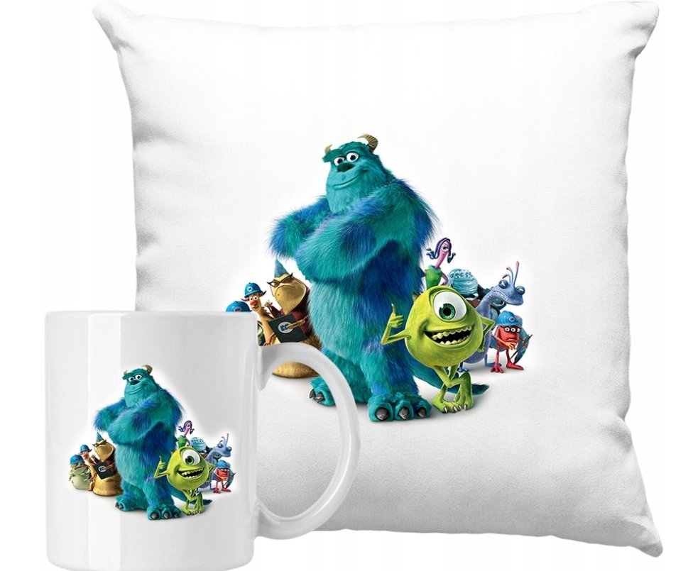 ZESTAW PODUSZKA + KUBEK Potwory I Spółka Mike Wazowski Pomysł Na Prezent #2