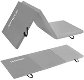 Maty do ćwiczeń - Mata gimnastyczna 180 cm szary materac gimnastyczny FA0139 - miniaturka - grafika 1