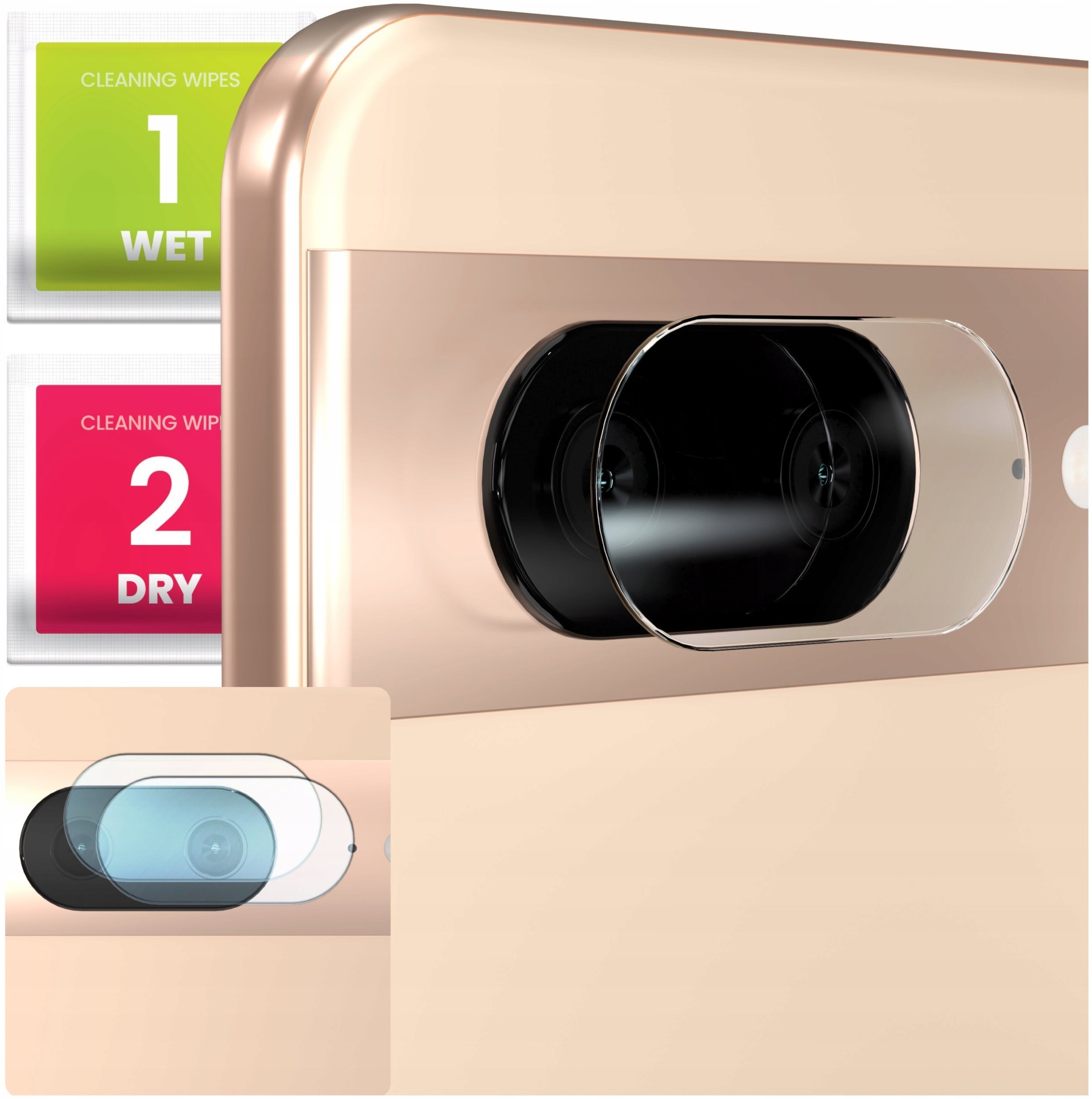 2-PAK Szkło Na Aparat Do Google Pixel 8 Hartowane, Ochronne, Na Obiektyw