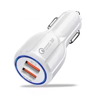 Ładowarki samochodowe - CALMEAN Car USB Charger - Biały - miniaturka - grafika 1