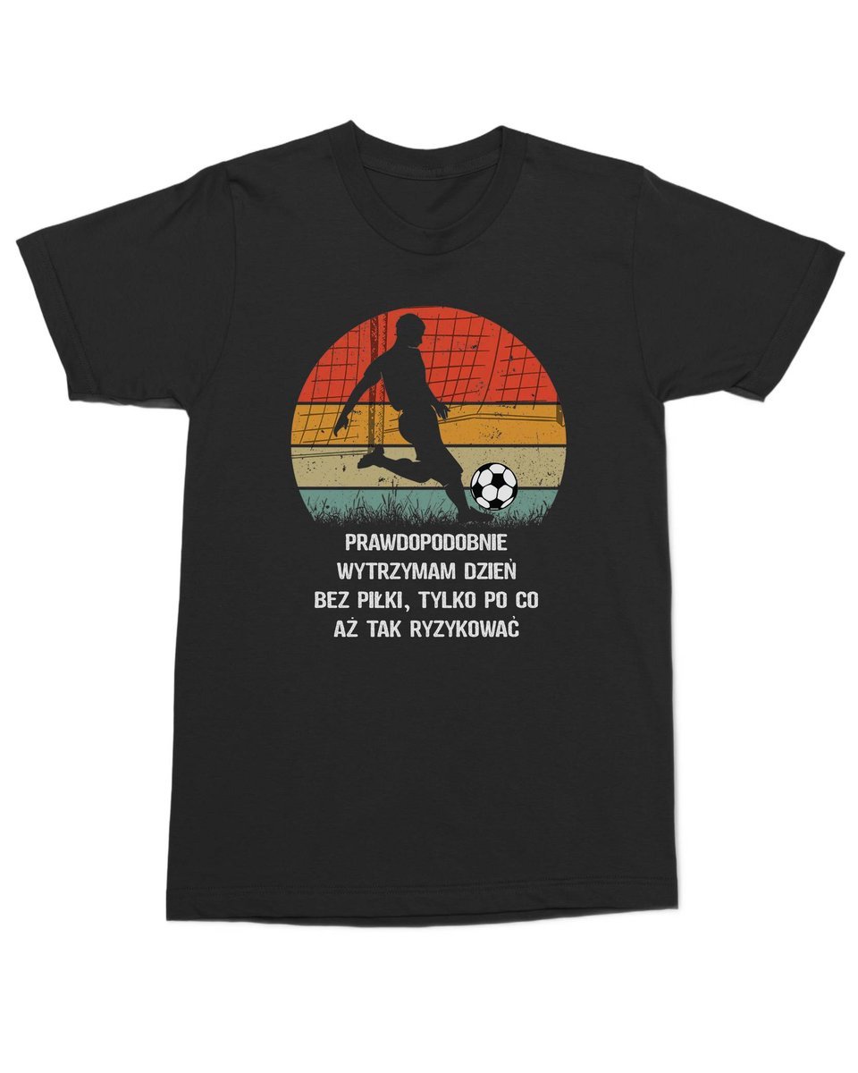 Koszulka dla fana Futbolu Dzień bez Piłki Sportowa Football Czarna M