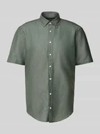 Koszule męskie - Koszula biznesowa o kroju slim fit z listwą guzikową - miniaturka - grafika 1