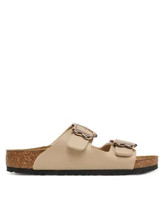 Birkenstock Klapki Arizona Flower Buckle Kids 1030419 S Beżowy - Buty dla chłopców - miniaturka - grafika 1