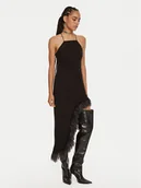 Sukienki - Patrizia Pepe Sukienka koktajlowa 8A1384 A060 Czarny Slim Fit - miniaturka - grafika 1