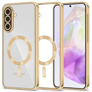 Etui TECH-PROTECT MagFlex MagSafe do Samsung Galaxy A36 5G Przezroczysto-złoty - Etui i futerały do telefonów - miniaturka - grafika 1