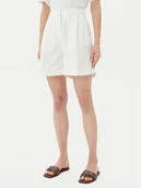 Spodenki damskie - Tommy Hilfiger Szorty materiałowe WW0WW47213 Écru Regular Fit - miniaturka - grafika 1