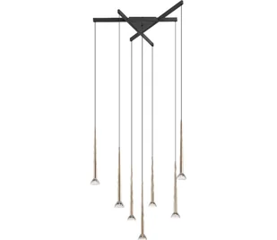 Zuma Line P0603-07C-SDB1 - LED żyrandol na lince BOSTON 7xLED/6W/230V czarny/złoty - Lampy sufitowe - miniaturka - grafika 1