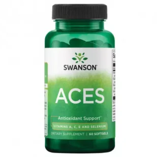 Swanson ACES - Witaminy A, C, E i Selen suplement diety 30 kaps. - Witaminy i minerały - miniaturka - grafika 1