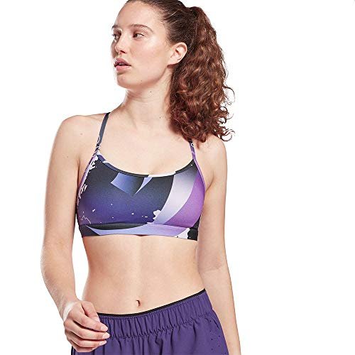 Reebok Damski biustonosz Skinny Bra - Retro Vector Sport-BH fioletowy Drkorc XL