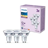 Żarówki LED - Philips żarówka LED GU10 4,6W 355lm 827 36° 3 szt. - miniaturka - grafika 1