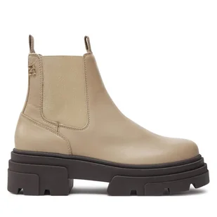 Sztyblety Tommy Hilfiger Combat FW0FW08089 Beżowy - Botki damskie - miniaturka - grafika 1