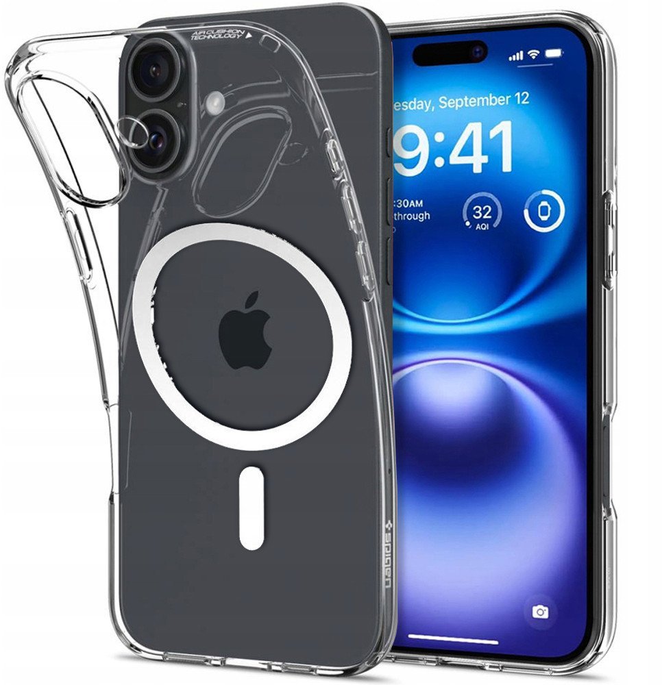 Etui Spigen Liquid Crystal MagSafe na iPhone 17- przezroczysto-białe