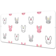 Podkładki na biurko - Podkładka na biurko Króliki w koronach 90x45 cm - miniaturka - grafika 1