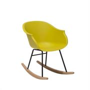 Fotele - Beliani Fotel bujany żółty HARMONY - miniaturka - grafika 1