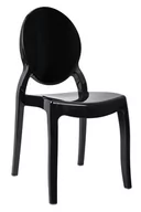 Krzesła - King Home Krzesło ELIZABETH czarne poliwęglan PC502.BLACK - miniaturka - grafika 1