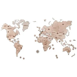 Zabawka drewniana WOOD TRICK Theme 3D World map XXL WDTK070 (147 elementów) - Zabawki interaktywne dla dzieci - miniaturka - grafika 1