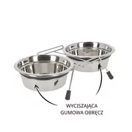 Miski dla psów - Dingo ciche miski na stojaku 2 x 0,83 L - miniaturka - grafika 1