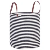 Kosze wiklinowe - Kosz bawełniany biało-czarny ICHKA - miniaturka - grafika 1