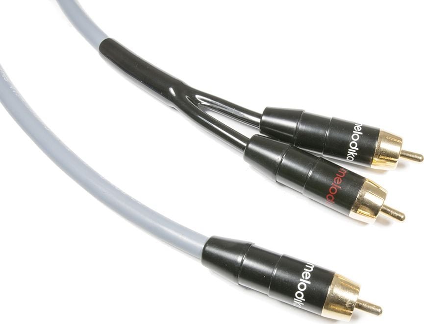 Kabel Melodika RCA Cinch - RCA Cinch x2 10m szary 5907609006899