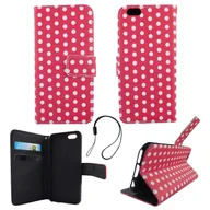 Etui i futerały do telefonów - Etui na telefon komórkowy Etui na telefon komórkowy Apple iPhone 6 / 6s Polka Dot Pink White - miniaturka - grafika 1