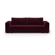 Sofy i kanapy - Ciemnoczerwona aksamitna rozkładana sofa Milo Casa Luca - miniaturka - grafika 1